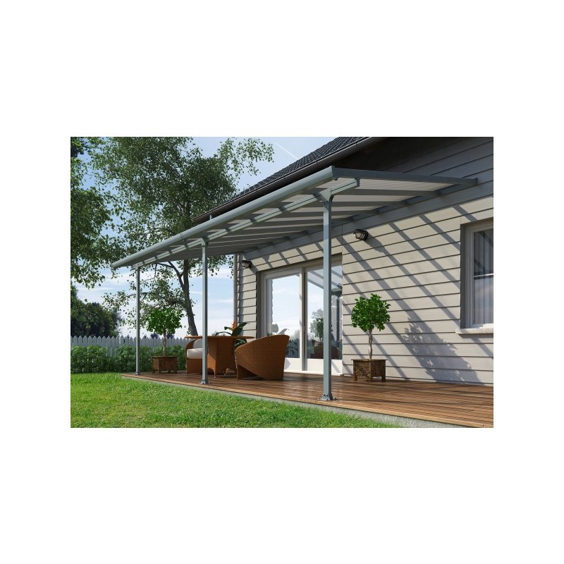 Palram – Canopia 10x42 Feria Steel Patio Cover Kit - Gray (HG9442)