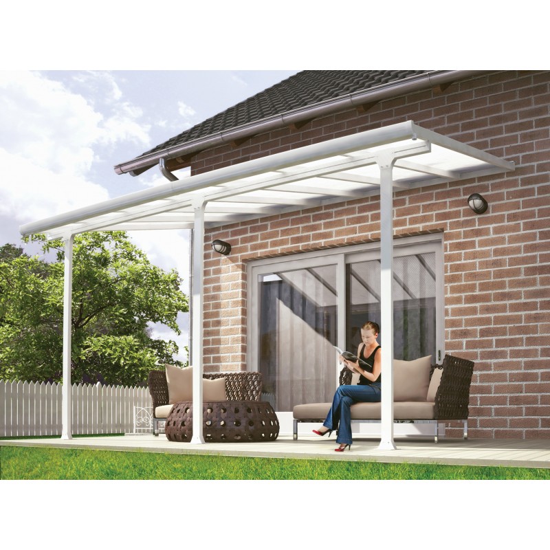 Palram – Canopia 10x42 Feria Steel Patio Cover Kit - White (HG9342)