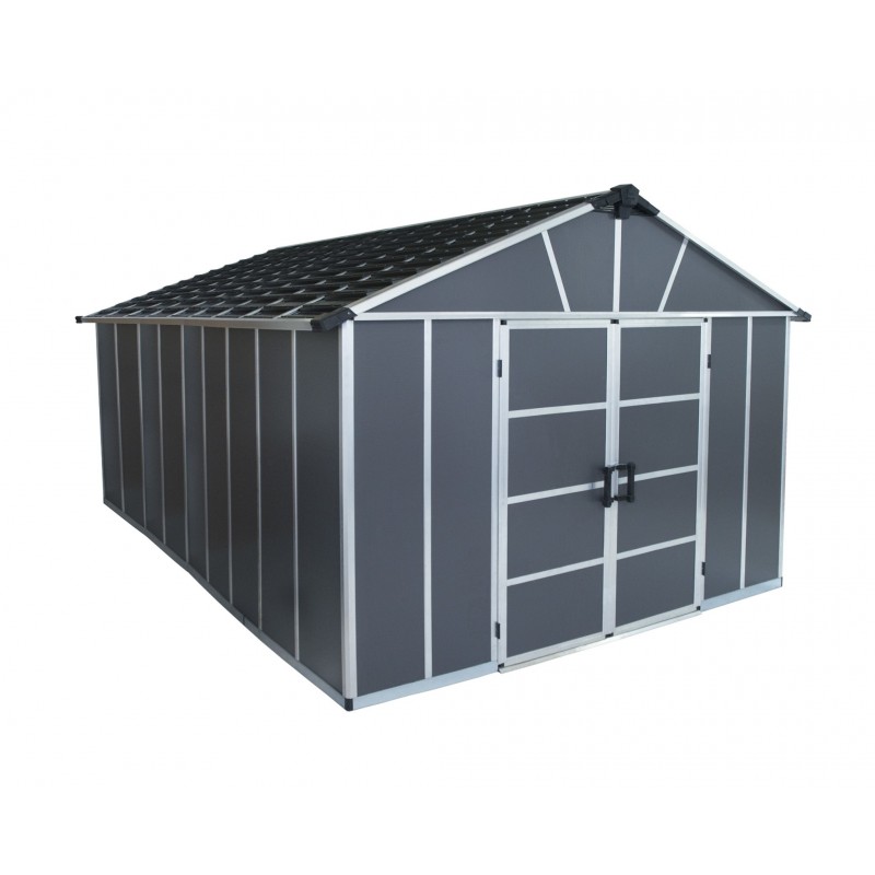 Palram – Canopia 11x17 Yukon Plastic Shed Kit - Gray (HG9917SGY)
