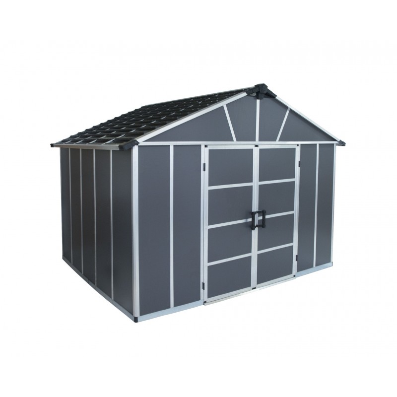 Palram – Canopia 11x9 Yukon Plastic Shed Kit - Gray (HG9909SGY)