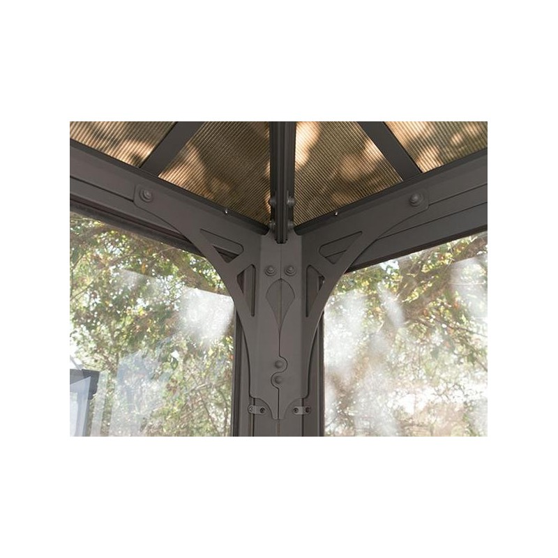 Palram – Canopia 19.5x17 Garda Aluminum Enclosed Gazebo Kit - Gray (HG9185) - Image 5