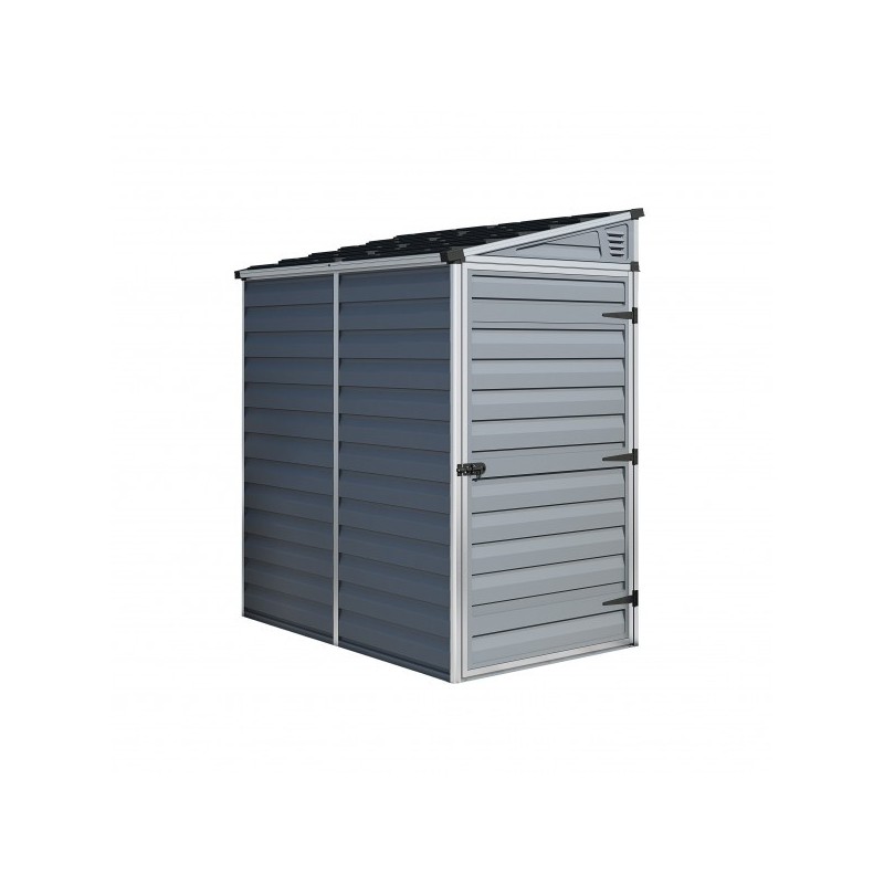 Palram – Canopia 4x6 Lean-To Skylight Shed Kit W/ Floor - Gray (HG9600T)