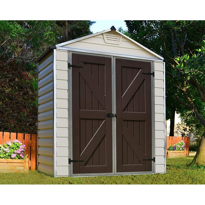 Palram – Canopia 6x3 Skylight Storage Shed Kit - Tan (HG9603T)