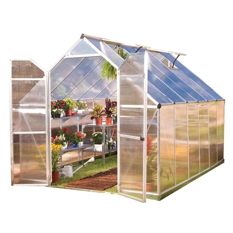 Palram – Canopia 8x12 Essence Greenhouse Kit - Silver (HG5812)