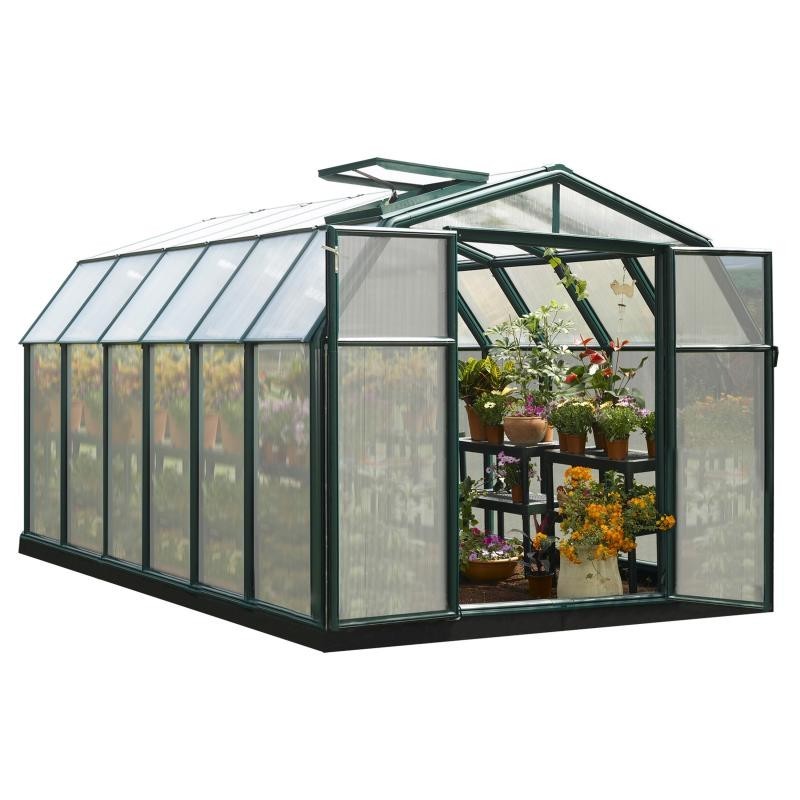 Palram – Canopia 8x12 Hobby Gardener 2 Twin Wall Greenhouse Kit (HG7112)
