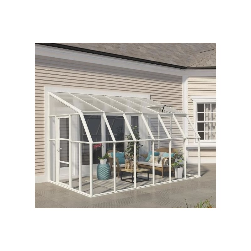 Palram – Canopia 8x12 Sun Room 2 Greenhouse Kit - White (HG7612)