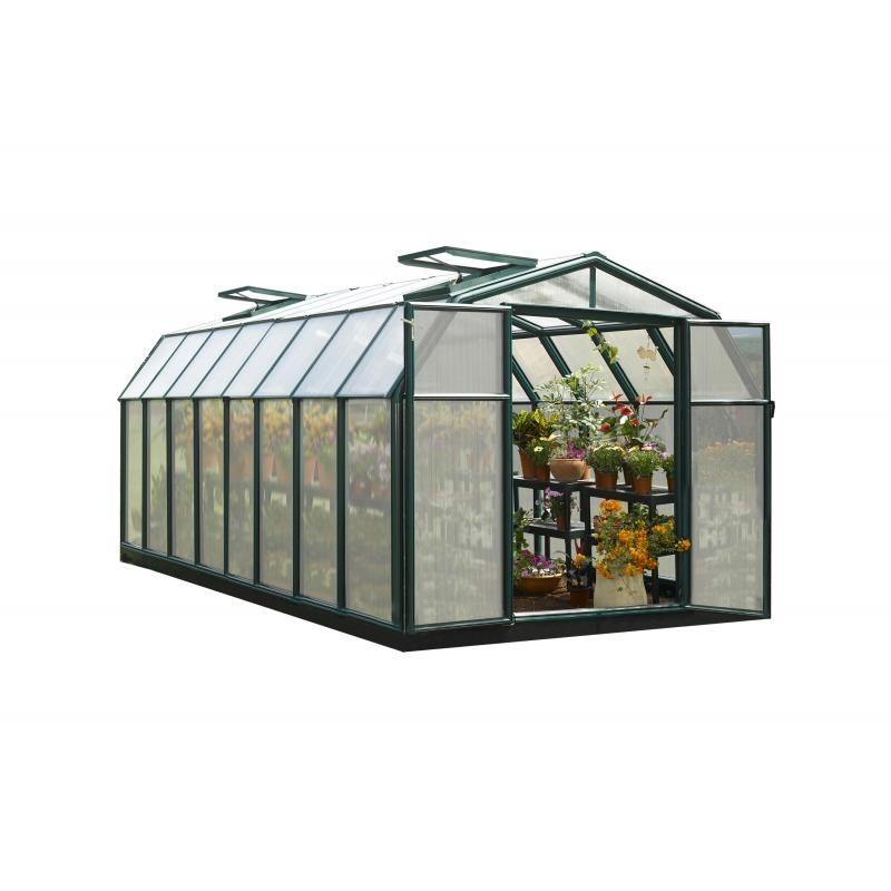 Palram – Canopia 8x16 Hobby Gardener 2 Twin Wall Greenhouse Kit (HG7116)