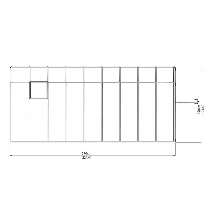 Palram Canopia 8x18 Sun Room 2 Greenhouse Kit - White (HG7618) - Image 6