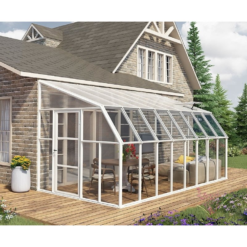 Palram – Canopia 8x20 Sun Room 2 Greenhouse Kit - White (HG7620)
