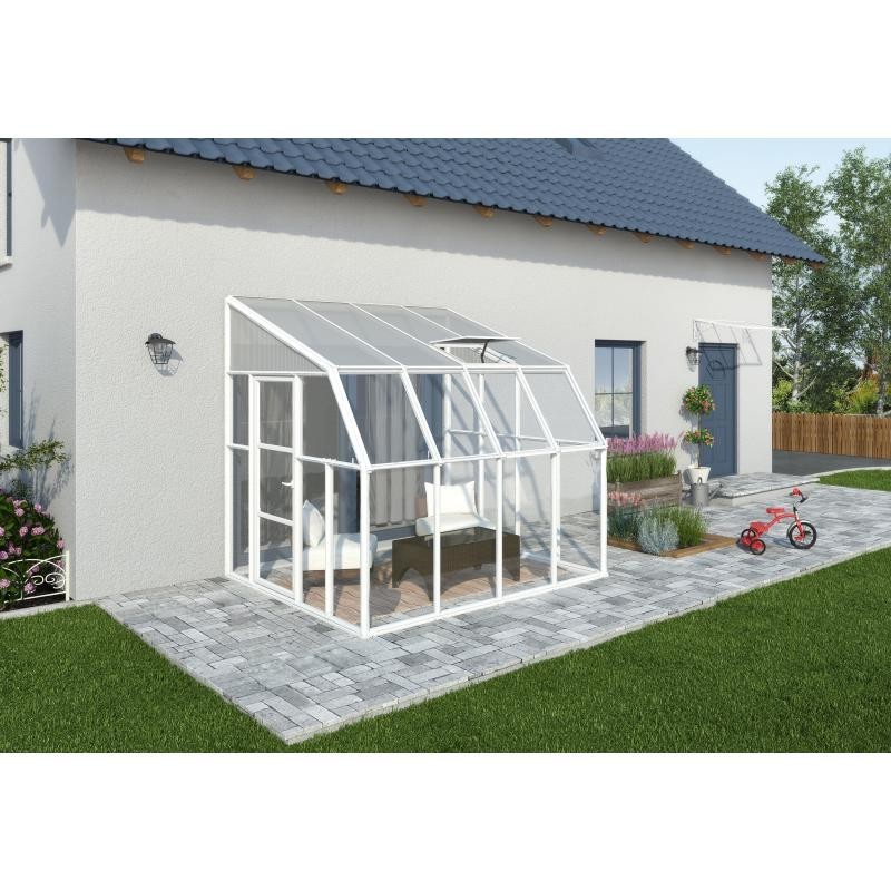 Palram – Canopia 8x8 Sun Room 2 Greenhouse Kit - White (HG7608)