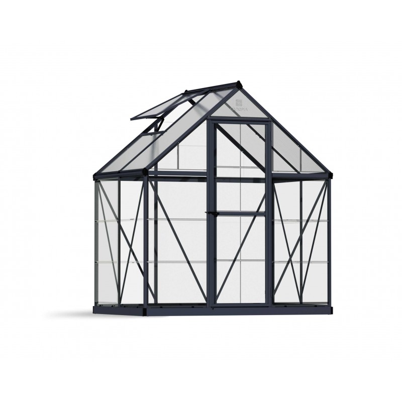 Palram - Canopia Hybrid 6' X 4' Greenhouse - Gray (HG5504Y)