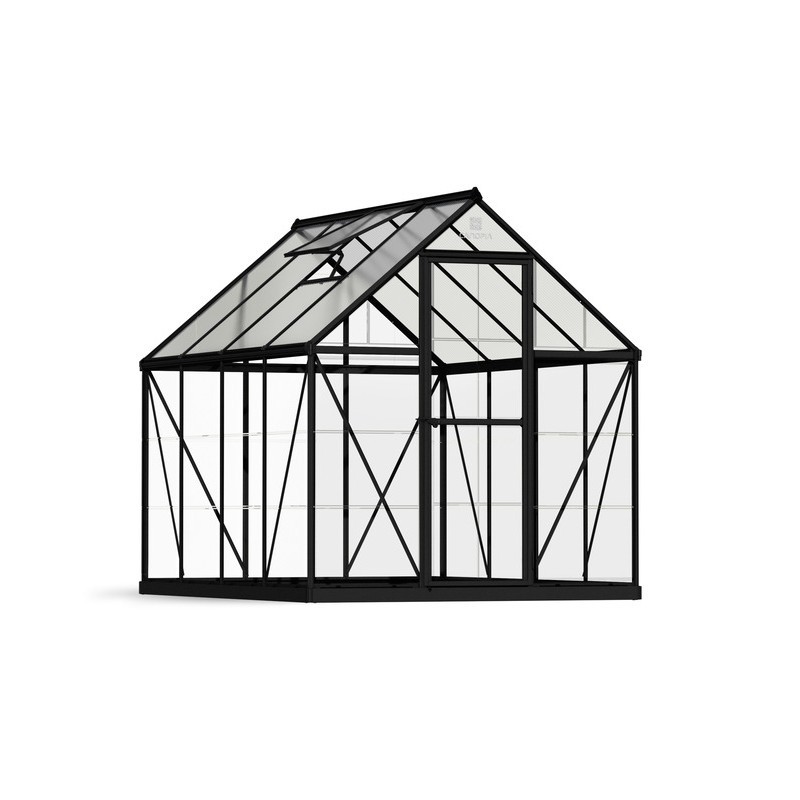 Palram - Canopia Hybrid 6 X 8 Greenhouse - Black (HG5508K)