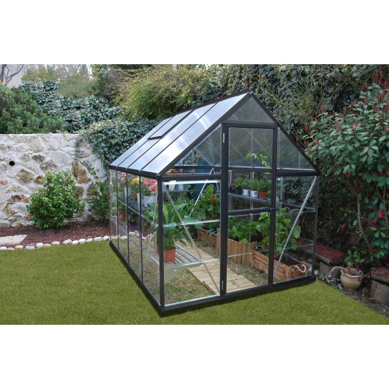 Palram - Canopia Hybrid 6' X 8' Greenhouse - Gray (HG5508Y)