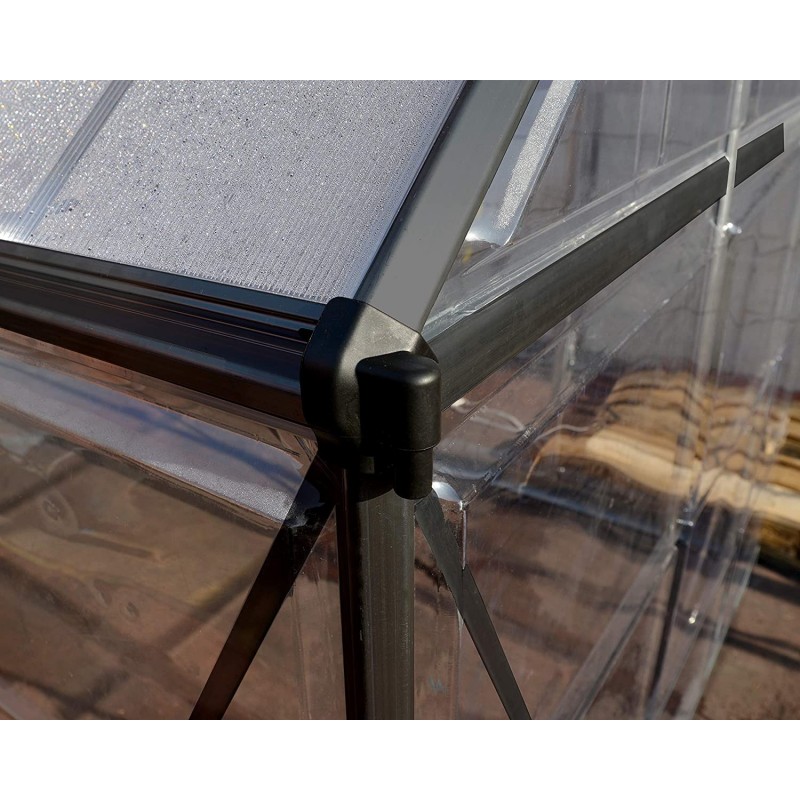 Palram - Canopia Mythos Hobby 6x8 Greenhouse Kit - Gray (HG5008Y) - Image 3