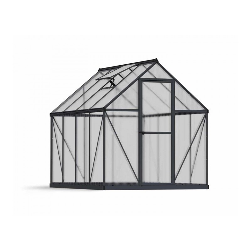 Palram - Canopia Mythos Hobby 6x8 Greenhouse Kit - Gray (HG5008Y)