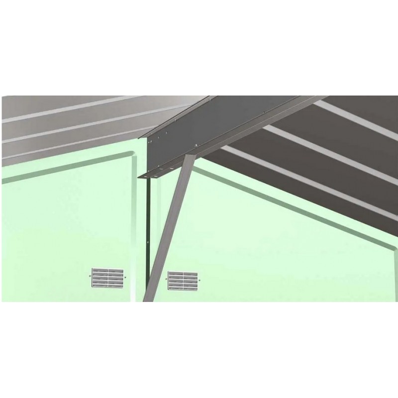 Arrow Select 10x8 Steel Storage Shed Kit - Sage Green (SCG108SG) - Image 7
