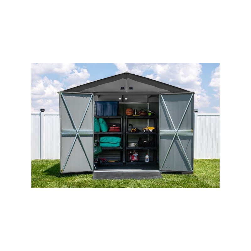 Arrow Select 10x8 Steel Storage Shed Kit - Charcoal (SCG108CC) - Image 4