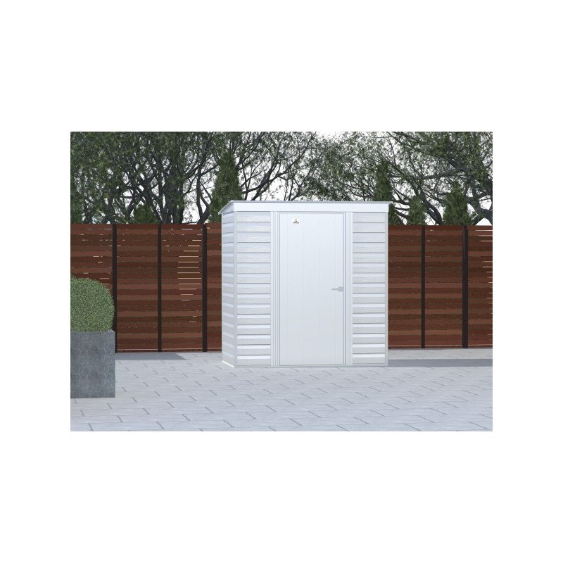 Arrow Select 6x4 Steel Storage Shed Kit - Flute Grey (SCP64FG) - Image 4