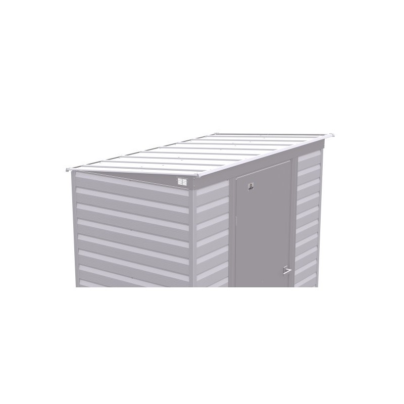 Arrow Select 6x4 Steel Storage Shed Kit - Flute Grey (SCP64FG) - Image 5