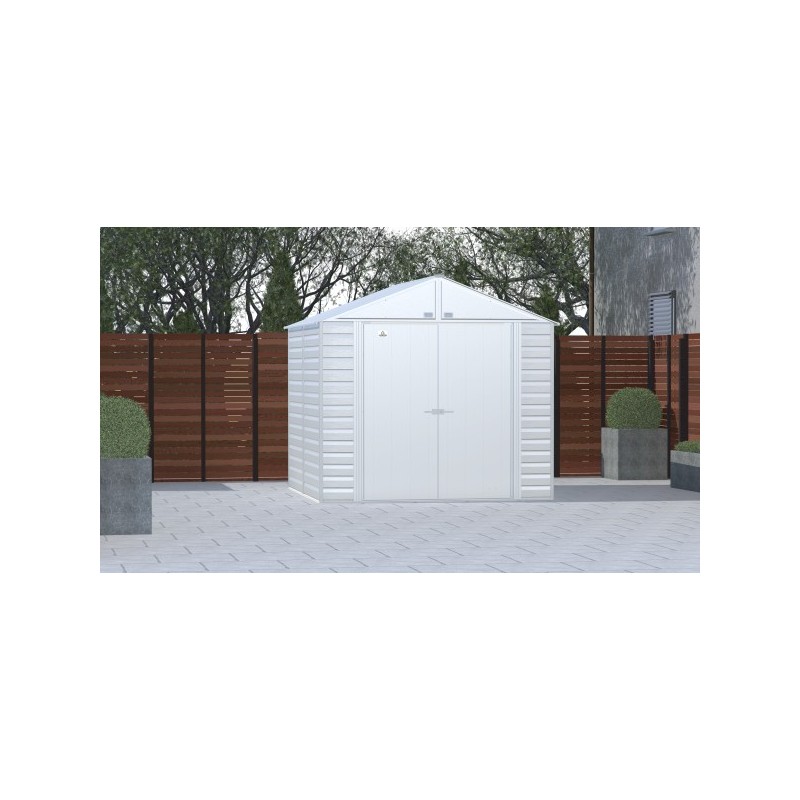 Arrow Select 8x8 Steel Storage Shed Kit - Flute Grey (SCG88FG) - Image 4