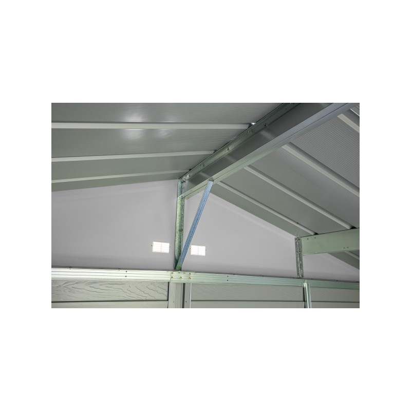 Arrow Select 8x8 Steel Storage Shed Kit - Flute Grey (SCG88FG) - Image 6