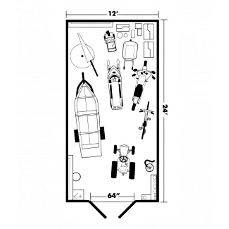Handy Home Sequoia 12x24 Wood Storage Shed W/ Floor - Barn Style (18209-9) - Image 4