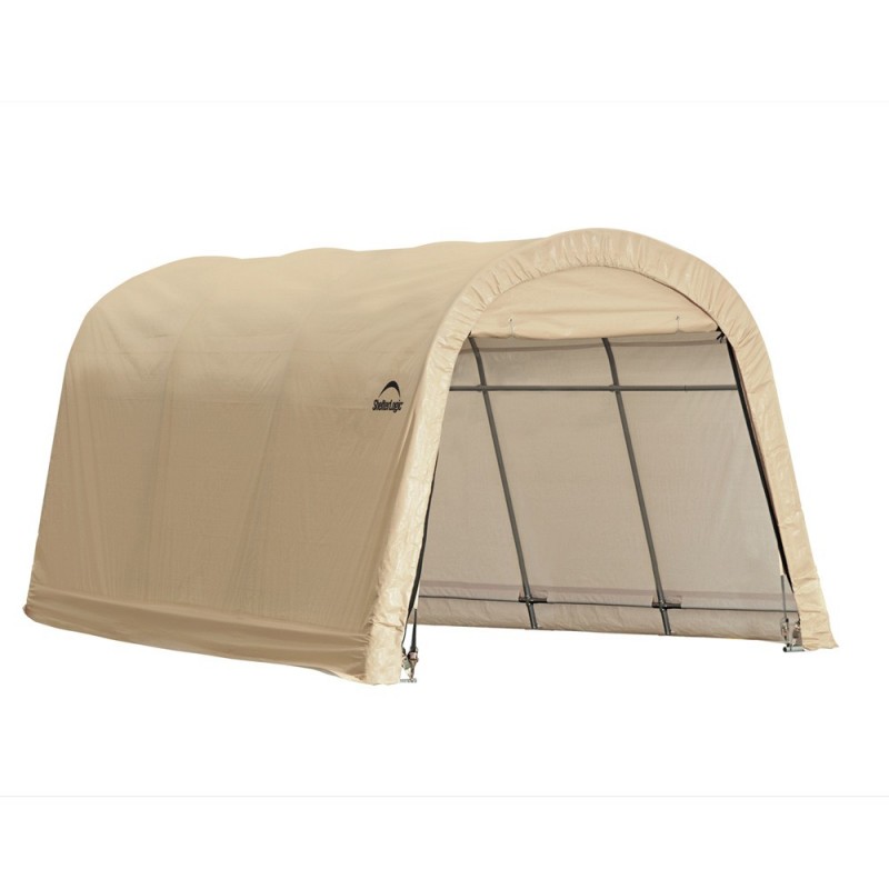 Shelter Logic 10x15x8 Ft Round Auto Shelter Kit - Sandstone (62689)