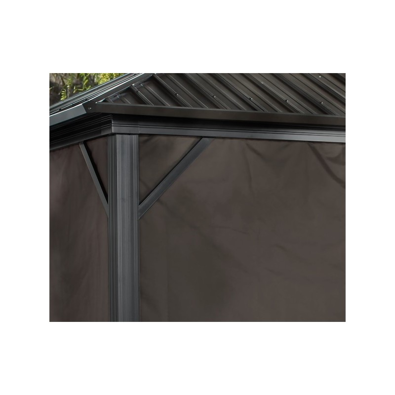 Sojag 10x14 Polyester Genova Gazebo Curtains - Brown (135-9163889) - Image 2