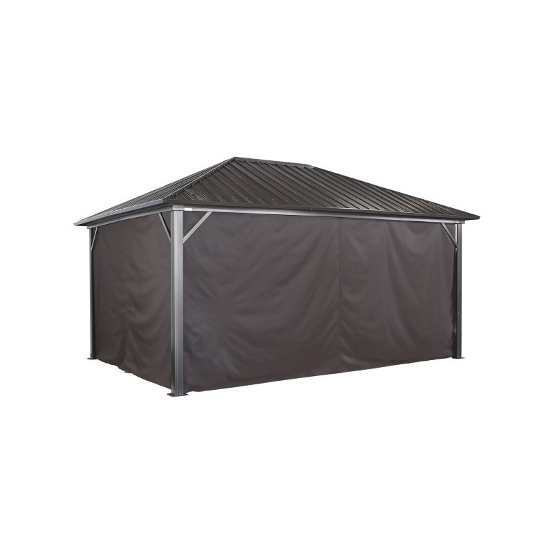 Sojag 10x14 Polyester Genova Gazebo Curtains - Brown (135-9163889) - Image 4