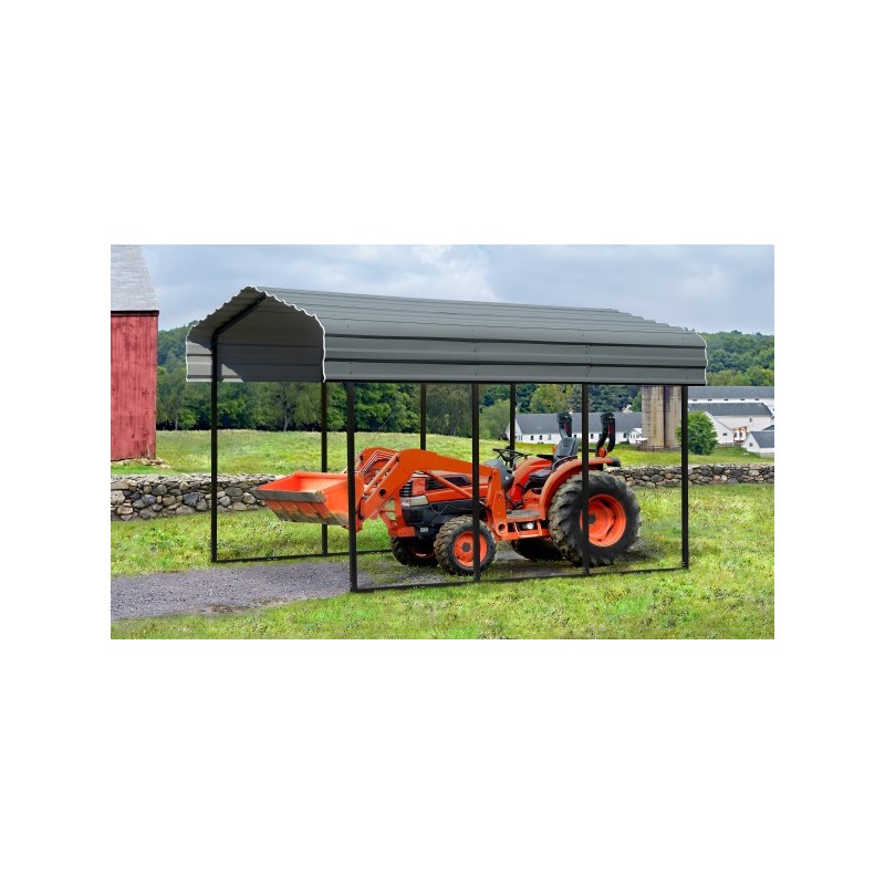 Arrow Steel 10x15x9 Carport Kit - Charcoal (CPHC101509) - Image 5