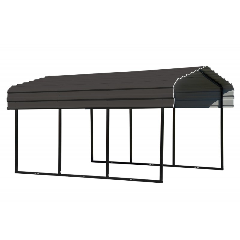 Arrow Steel 10x24x7 DIY Home Carport Kit - Charcoal (CPHC102407)