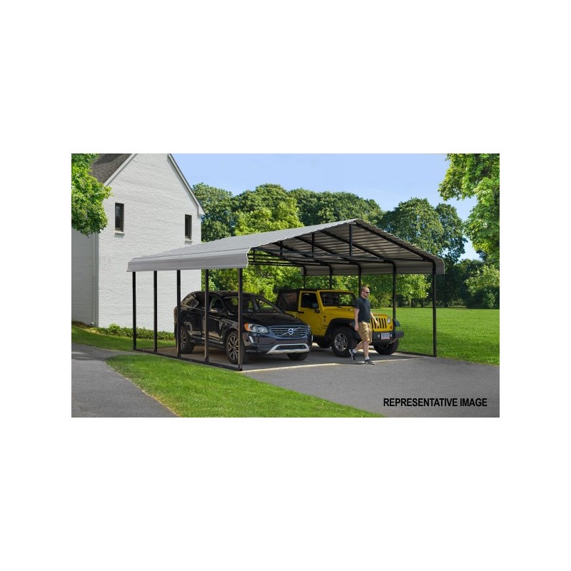 Arrow Steel 20x29x9 Carport Kit - Eggshell (CPH202909) - Image 4